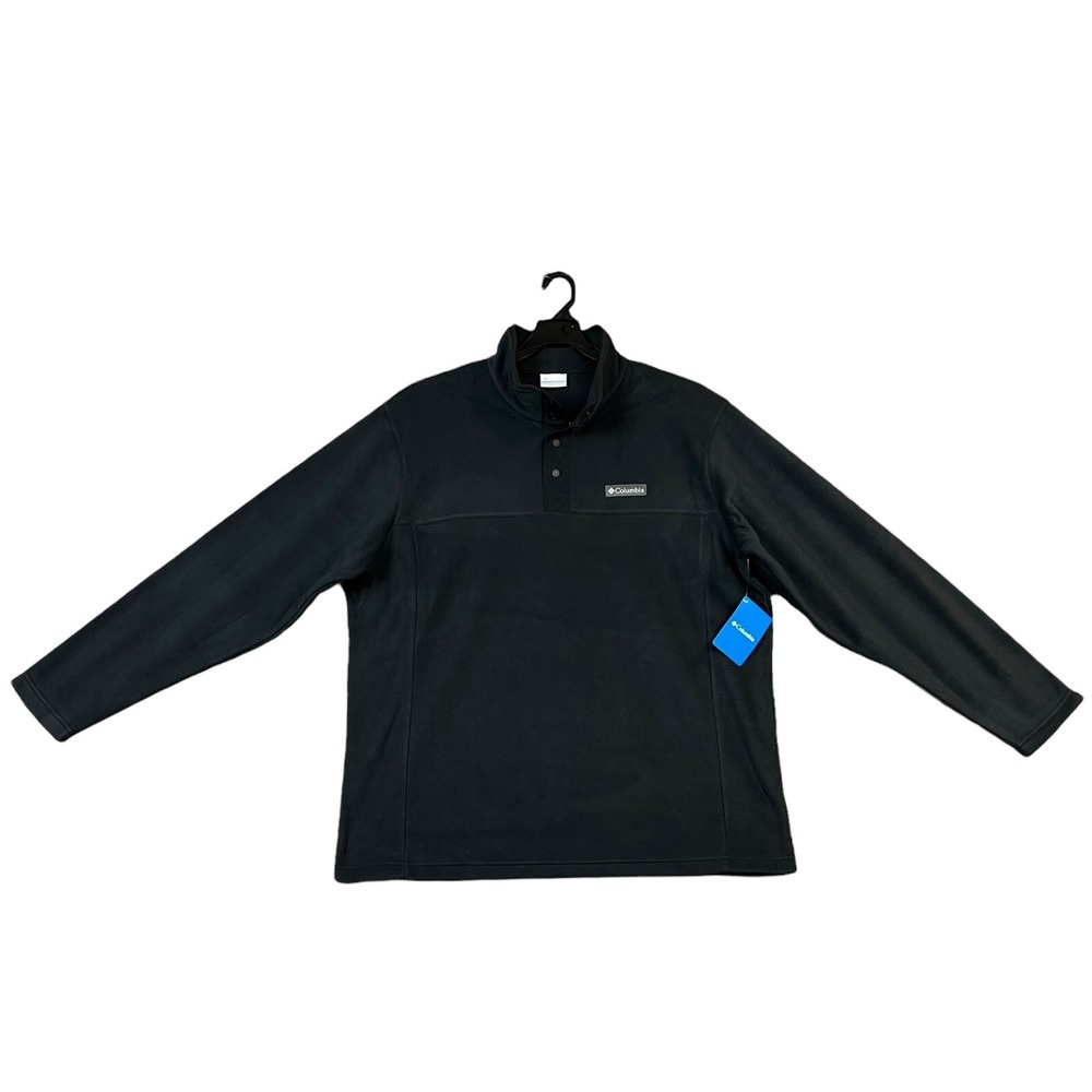 Columbia Mens Steens Mountain Fleece Pullover‎ Sweater Size 2XL Black 1/4 Snap